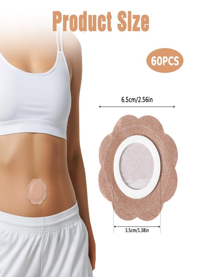 Guduling 60 Pcs Disposable Castor Oil Patches,Flower-Shaped Castor Oil Navel Patch,Self-Adhesive & Waterproof Belly Button Patches for Abdominal Wellness & Relaxation - Image 2